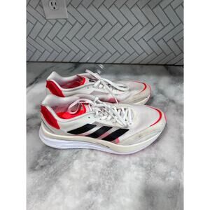 Adidas Adizero Boston 10 Women’s 9.5 White Black Solar Red Running Shoes FY4087